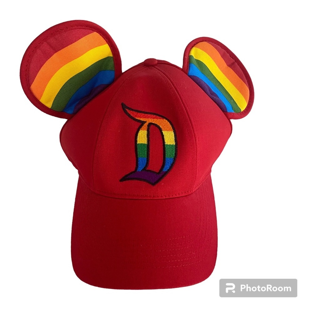 NWOT Disney Parks rainbow baseball hat with adjustable sizing